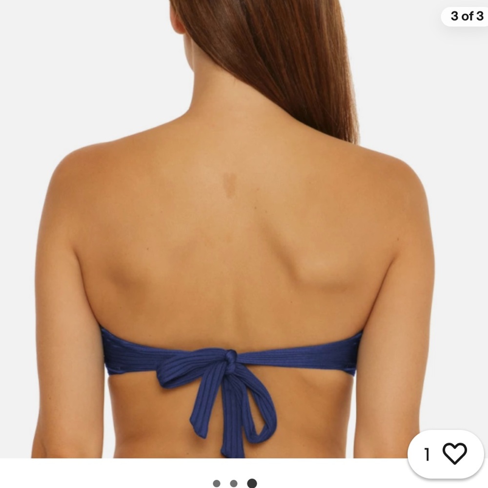 Trina Turk Olympia ribbed Ring bandeau bikini top - Picture 2 of 6